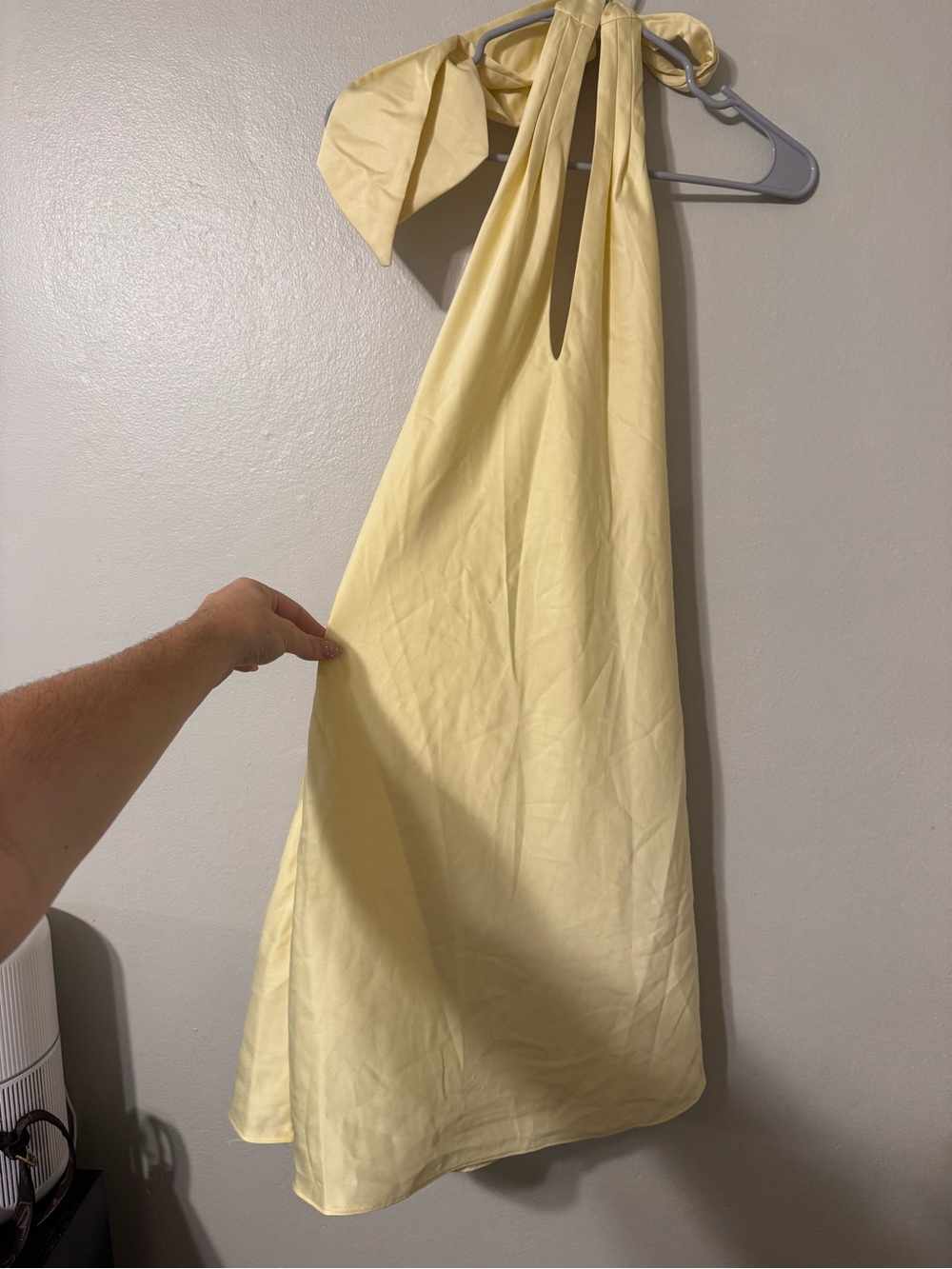 wild fable Pale Yellow Halter Mini Dress